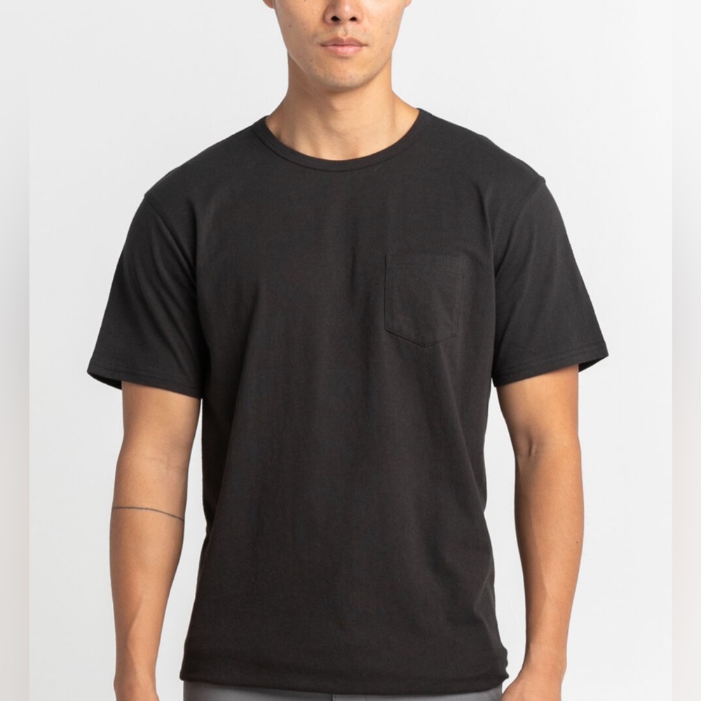 RSQ Black One Pocket Crew Neckline 100% Cotton Tee Size XL